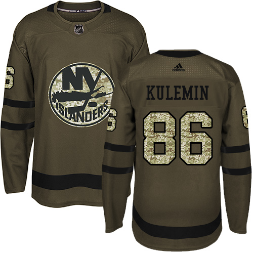 Adidas Islanders #86 Nikolay Kulemin Green Salute to Service Stitched NHL Jersey